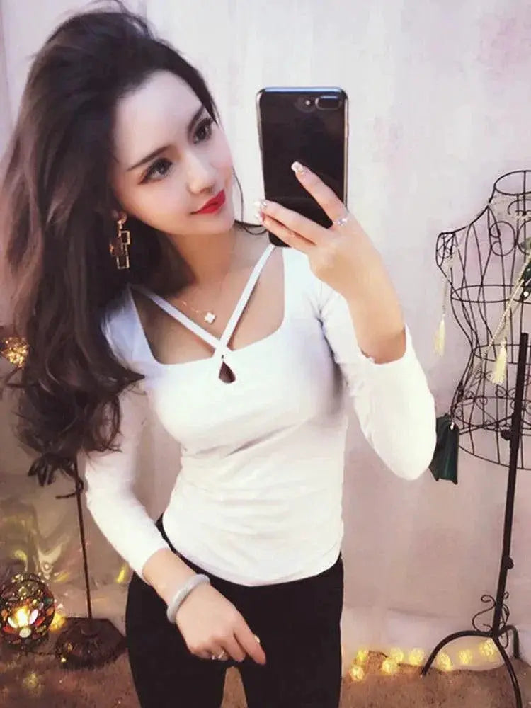 All Matching Slim Fit Long Sleeve Top Modern Elegance