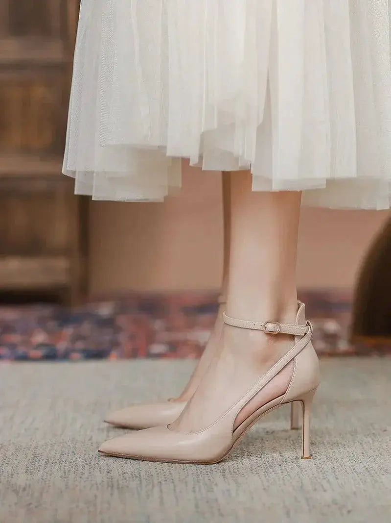 Feiyan Elegance Nude High Heels With Skirt Fashion