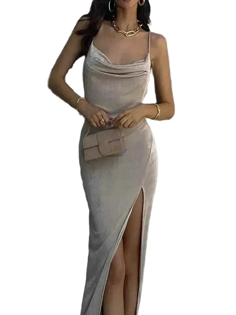 Elegant Open Back Sling Dress for Office — product view 1