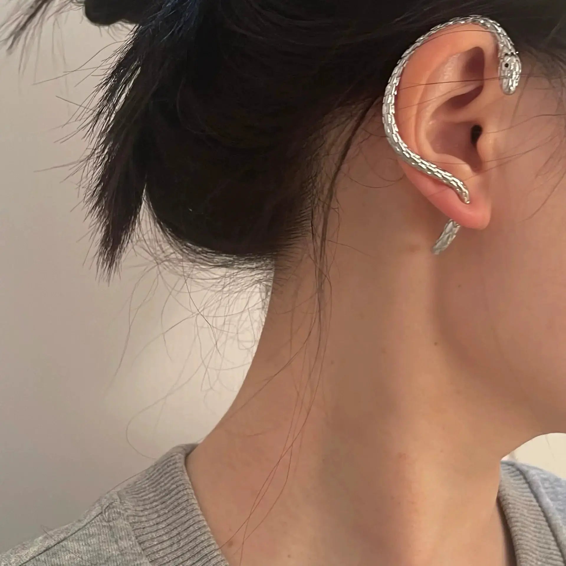 Cool Spirit Snake Dark Concave Ear Hanging Jewelry