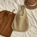 Durable Straw Tote for Women Beach Days