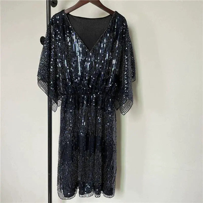 Glittering Beaded Dress Sparkle Shine Elegant Statement