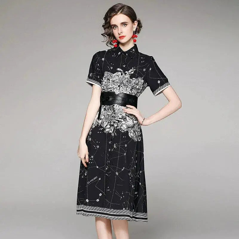 Floral Cardigan Dress Premium Polyester Summer Style Chic