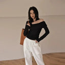 Slim Fit Office Top for Spring Workwear