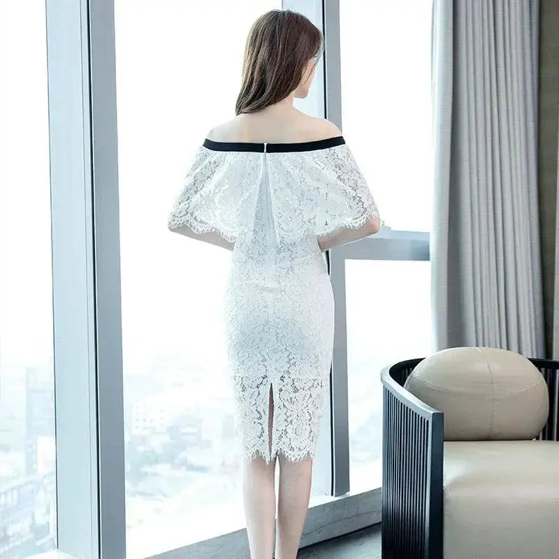 New Lace Dress Stylish Off Shoulder Summer Attire Elegant