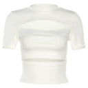 Weird Puss Sexy Hollow Design T-Shirt Trendy Street Style