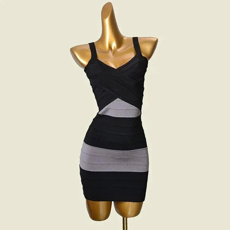 Bodycon Bandage Dress Sexy V Neck Knit Dress For Women