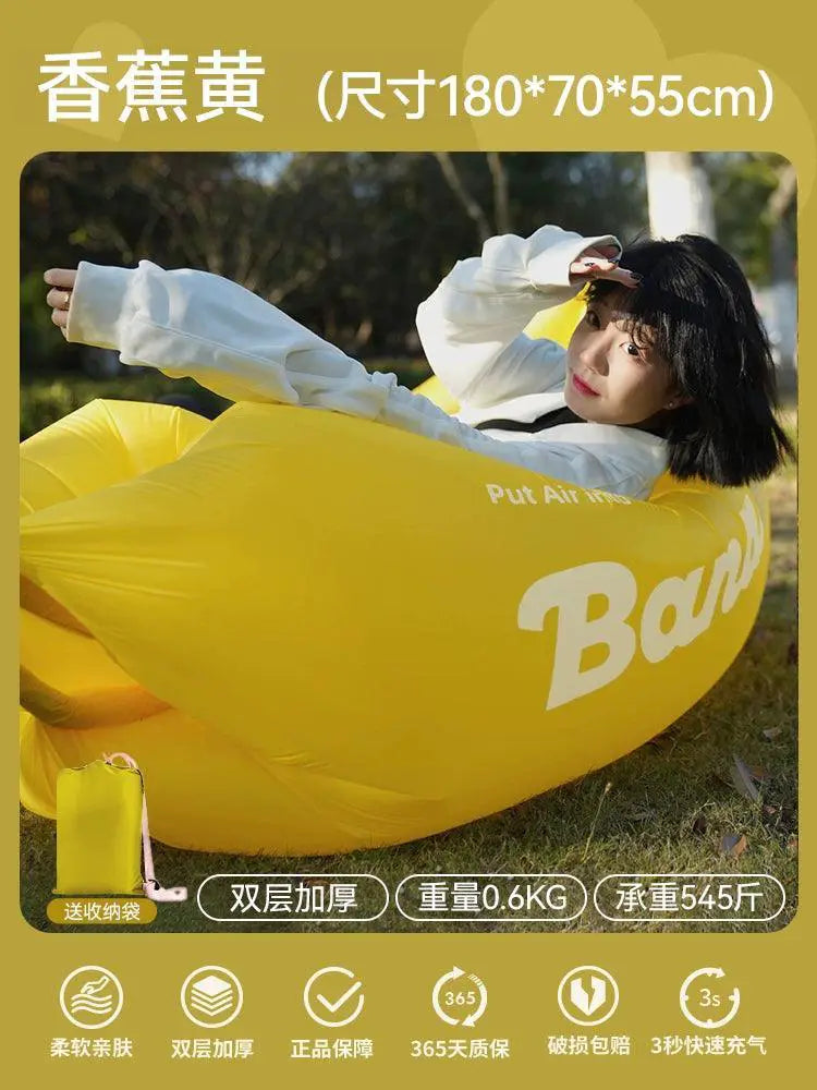 Portable Outdoor Sofa Bed for Camping — White (delivery and storage bag)