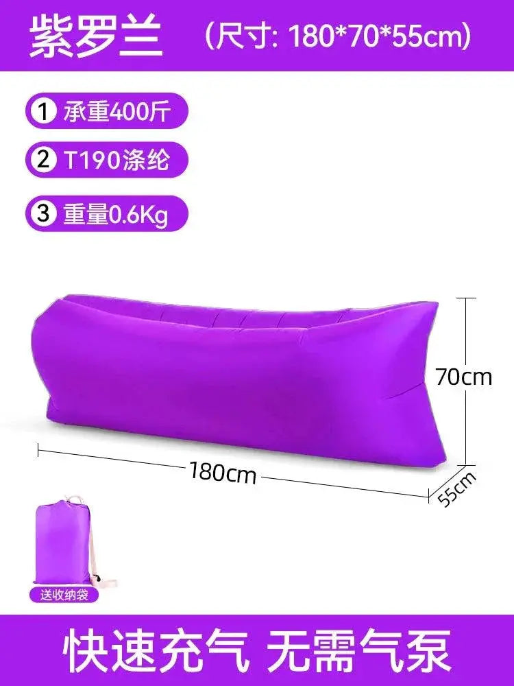 Portable Outdoor Sofa Bed for Camping — Dragon fruit Pitaya [double thickened/three seconds inflatable] (send storage bag)