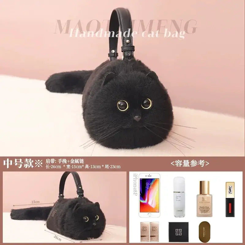 Summer Handmade Cat Shoulder Bag Cute Design Niche Style