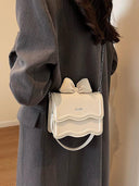 Lampeja Mini Bag White PU Leather Shoulder Bag For Women