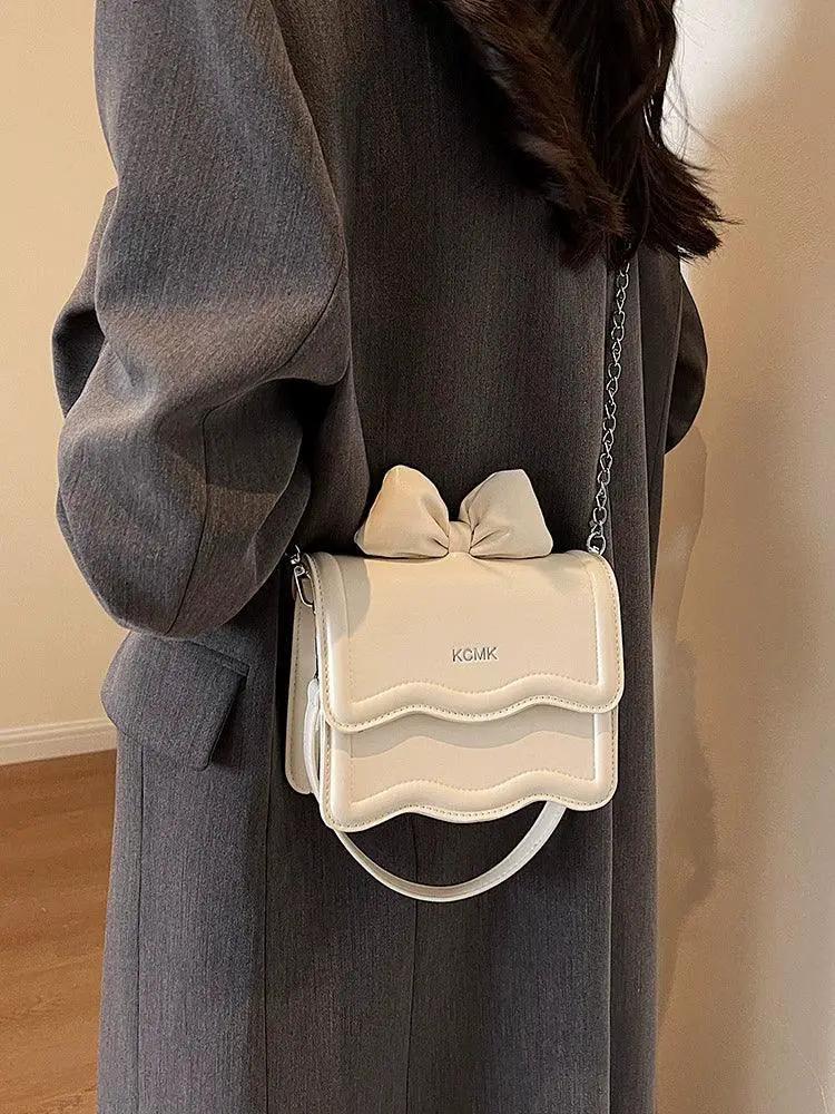 Lampeja Mini Bag White PU Leather Shoulder Bag For Women