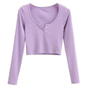 Chic Long Sleeve Tee for Office Wear