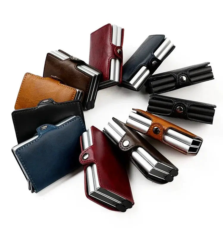 Automatic Pop Up High End Swiping Wallet Anti Theft