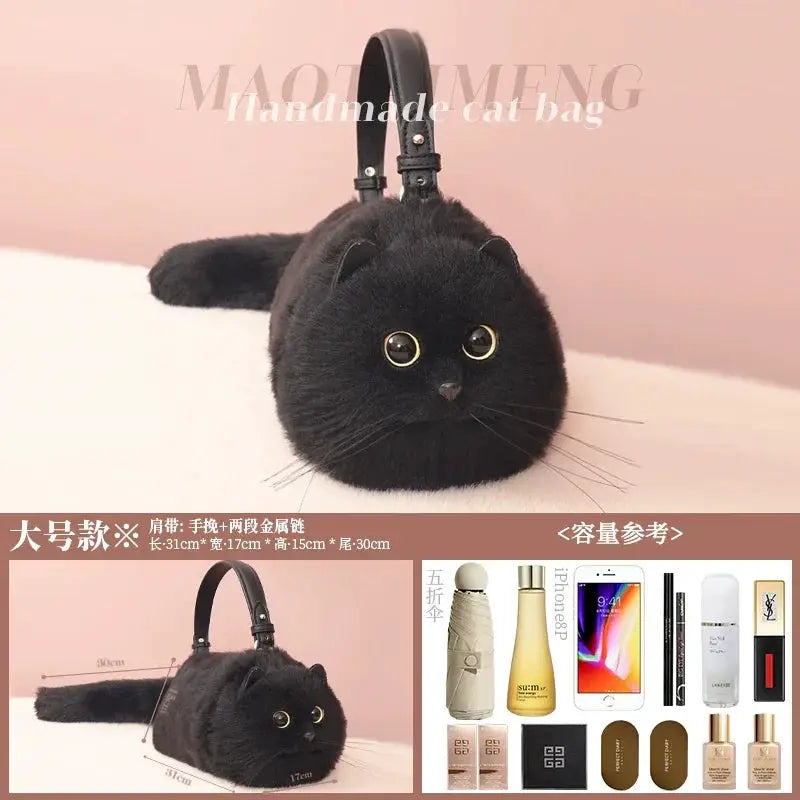 Summer Handmade Cat Shoulder Bag Cute Design Niche Style