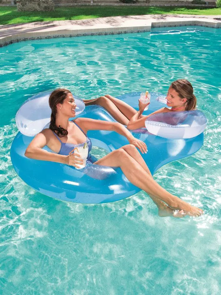 Thickened Double Inflatable Floating Row For Adults And Kids