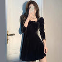 Gold Velvet Evening Dress: Royal Princess Elegance Gown