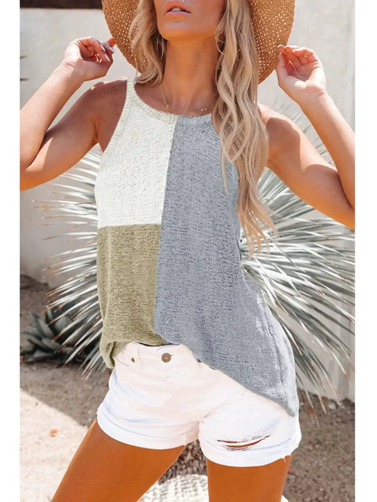 Loose Multicolor Sleeveless Camisole For Summer Matching