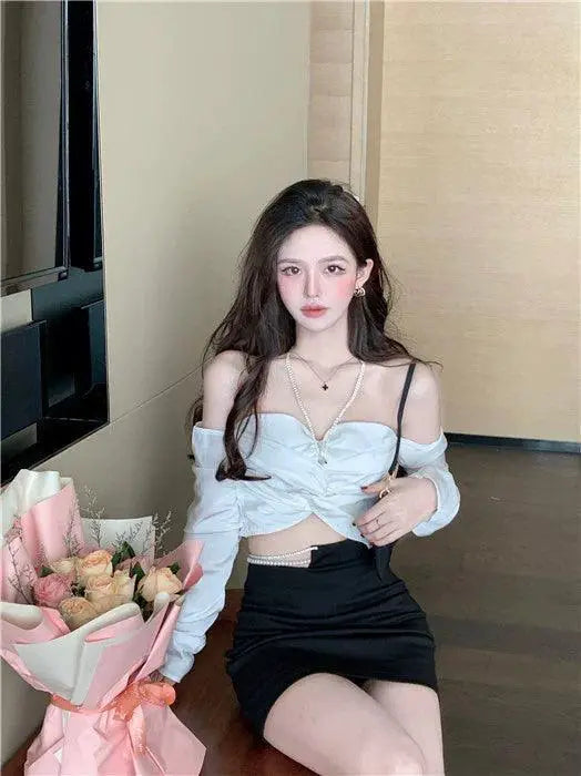 Internet Celebrity Hollow Halterneck Top for Trendsetters