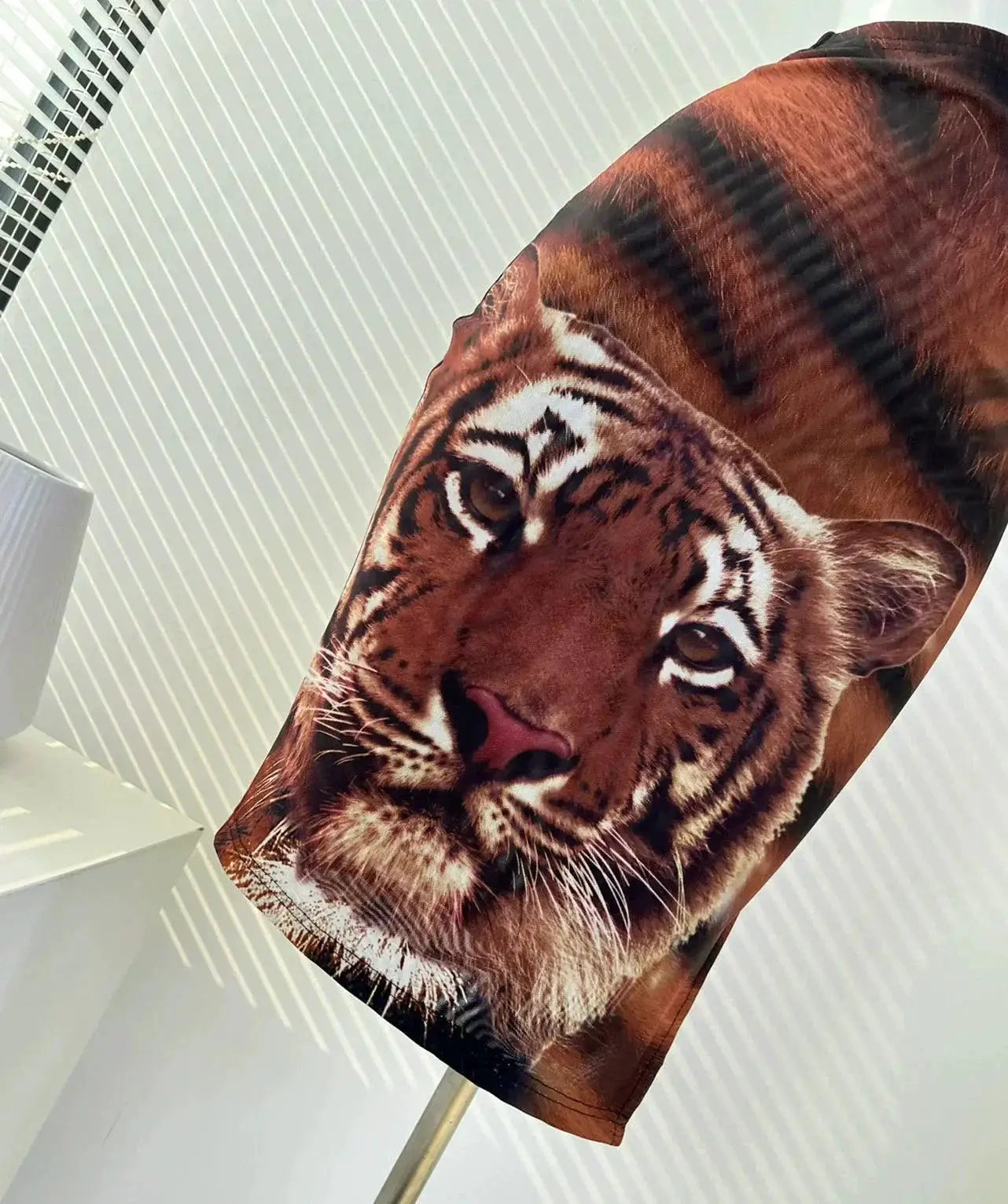 Wild Attraction Chic Animal Print Mesh Skirt High Waist