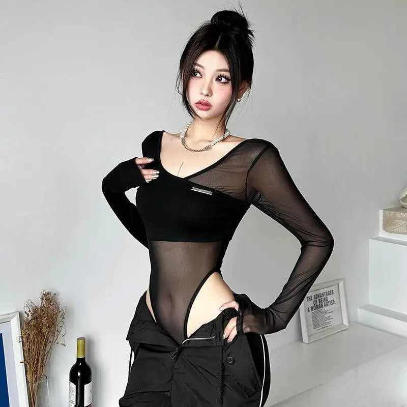 Sylcue Patchwork Jumpsuit Street Style Fashion For Women