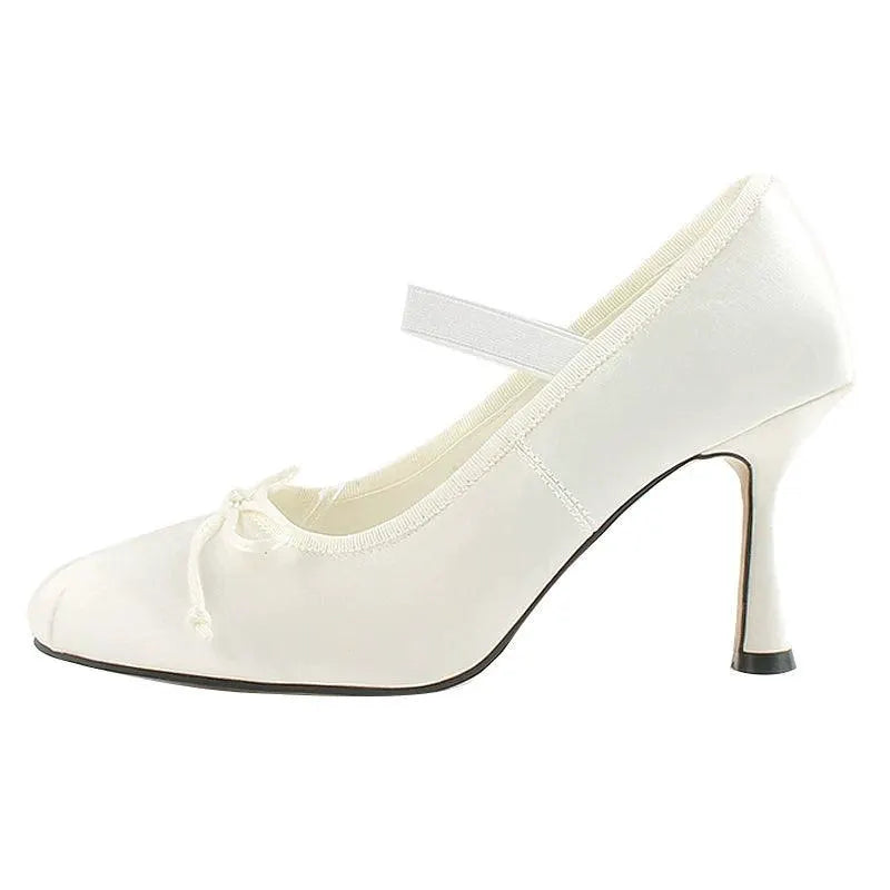 Yiling Satin Korean Style Womens Shoes Elegant Footwear Chic