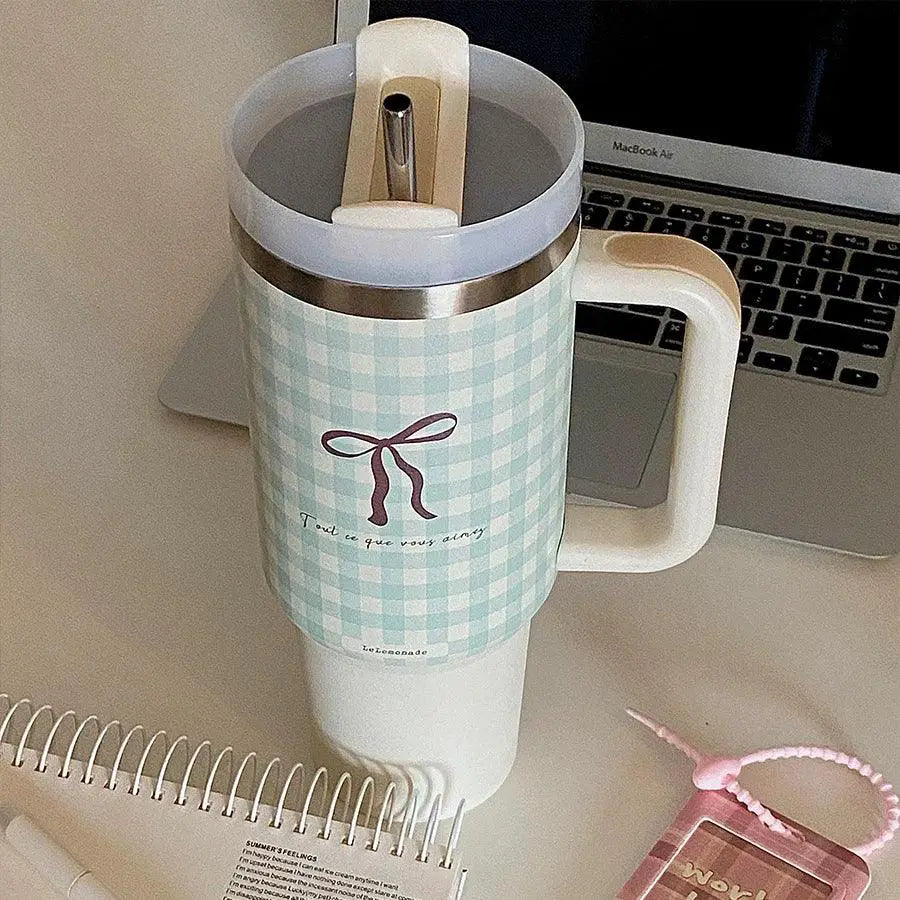 304 Stainless Steel Insulated Ice Cup With Straw Handle