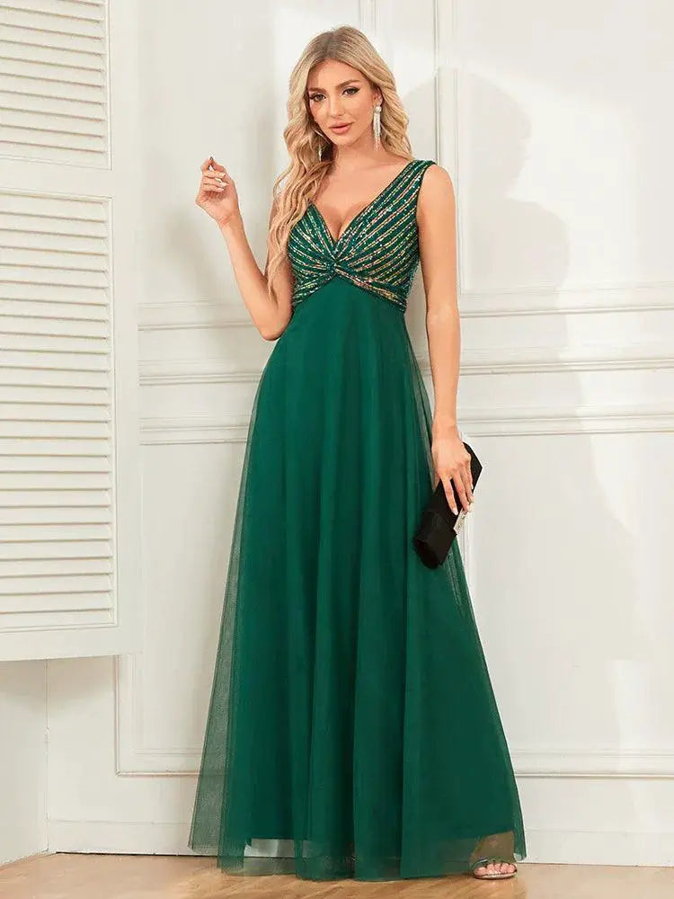 Sequin Sparkle Maxi Dress Glamorous Birthday Party