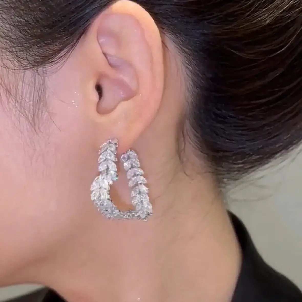 Elegant Heart Wheat Earrings For Women Unique Luxury Design - OurLum.com