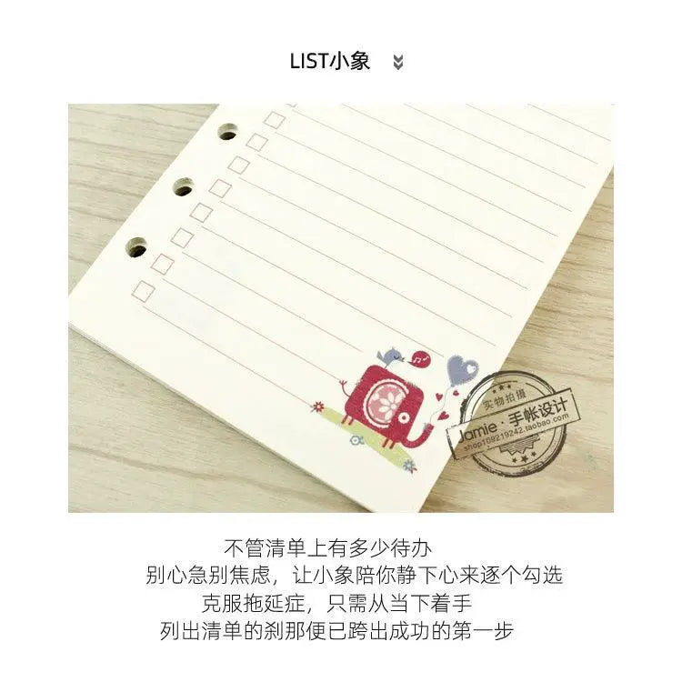JN Notebook Original Girly Girl Series Loose Leaf Notepad