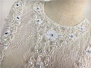 Handcrafted Beaded Diamond Waist Puffy Dress Elegant Beading