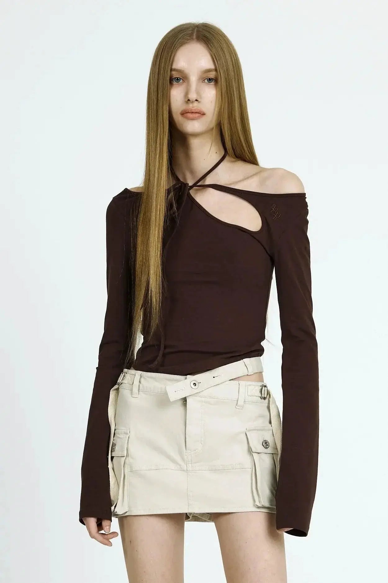 Korean Retro Off Shoulder Top Autumn Style Essential
