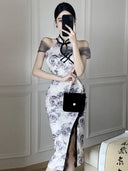 Luxurious Mesh Cheongsam Dress Sophisticated Elegant Choice