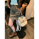 Autumn Brown Leather Skirt for Women Fit