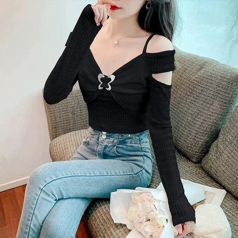 Sweet Off The Shoulder Shirt Korean Chic Fashion Must Have