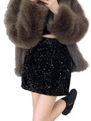 Glam Sequin Pencil Skirt for Parties