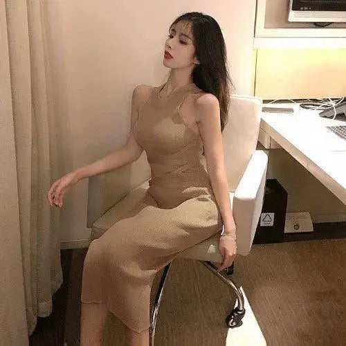 Spring Charm Knit Dress Elegant Fit For Sophisticated Style