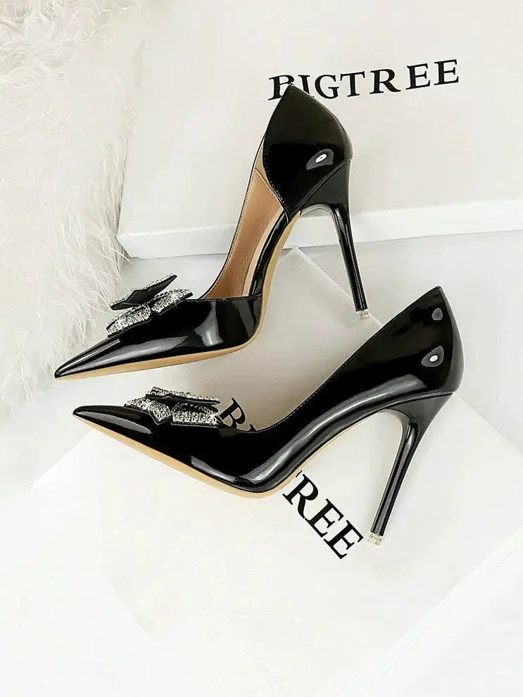 Butterfly Banquet Rhinestone Shoes Autumn 2023 Style