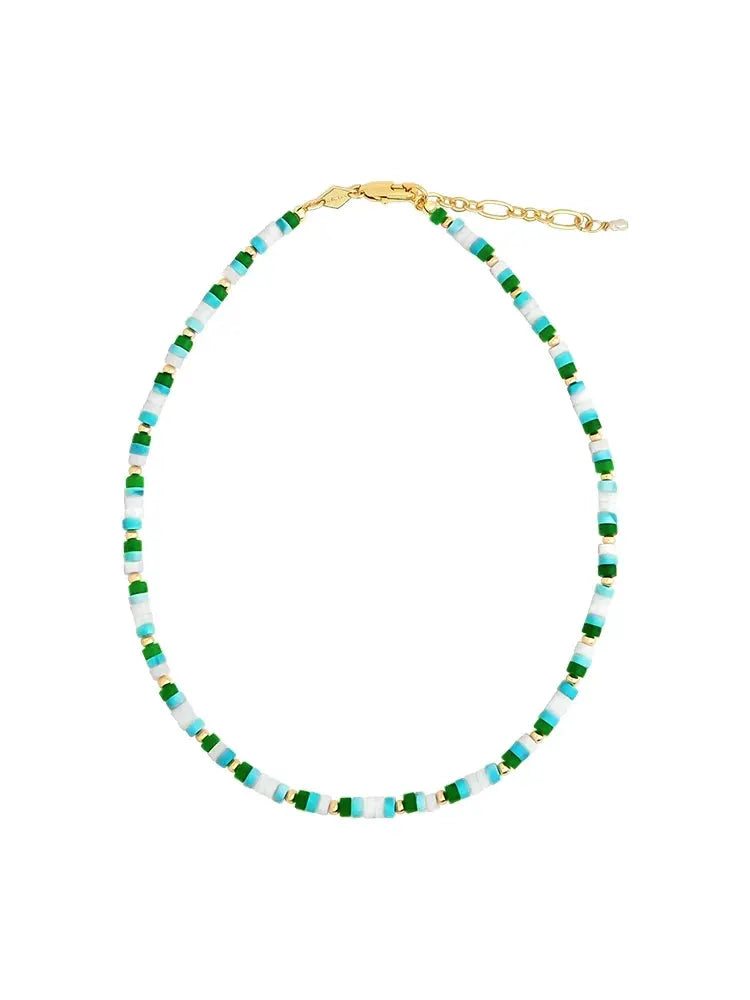 Cnhnon Handmade Beaded Trendy Necklace Natural Stone Charm