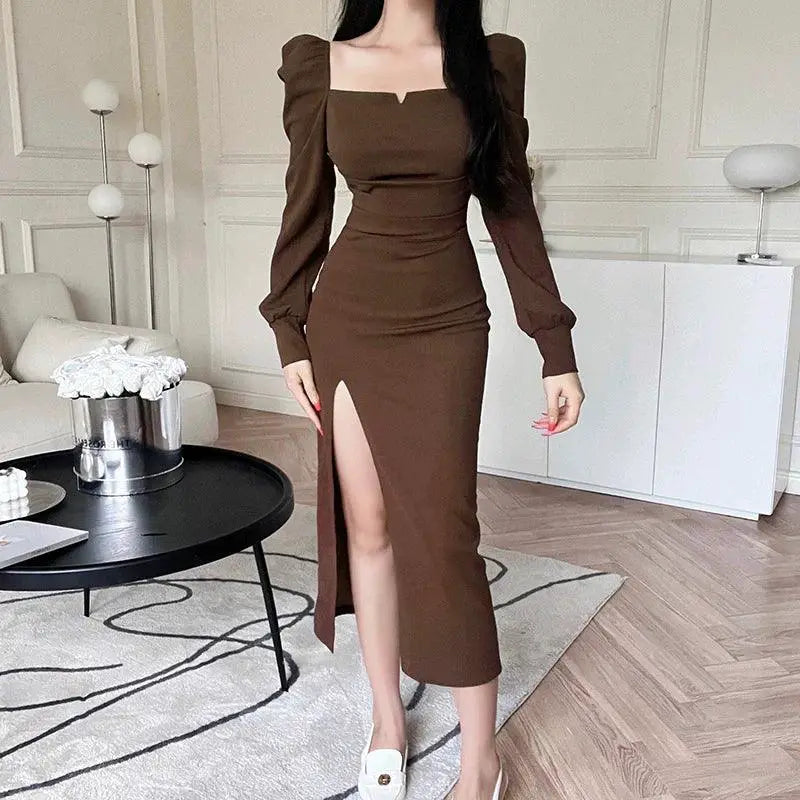 Girlsat18 Socialite Slit Dress Elegant Chic Spring Essential
