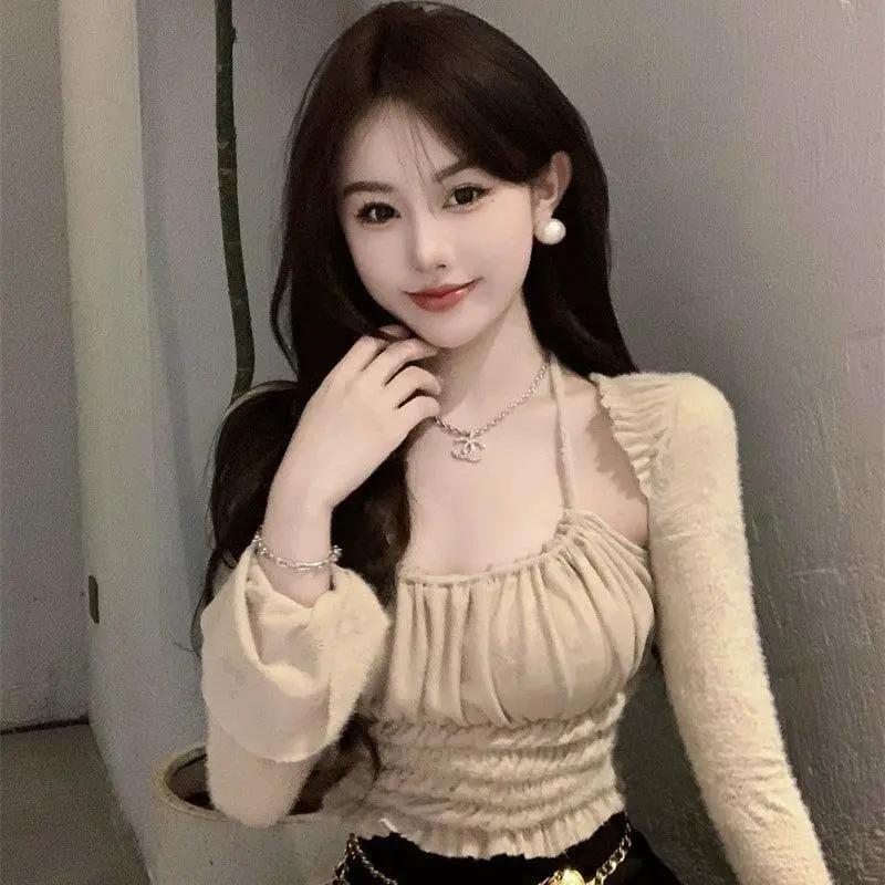 Faux Fur TwoPiece Halter Chic Style Fashion Forward Youth