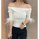 Breathable Off Shoulder Top Women Casual