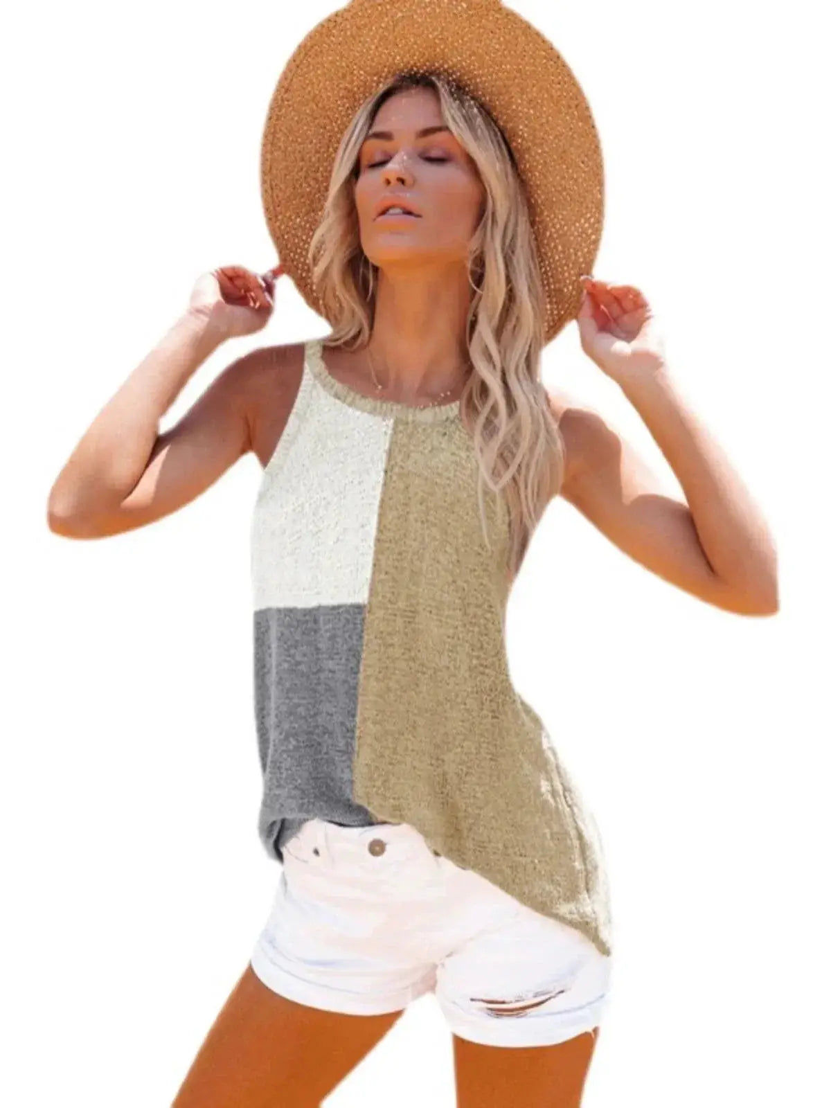 Loose Multicolor Sleeveless Camisole For Summer Matching