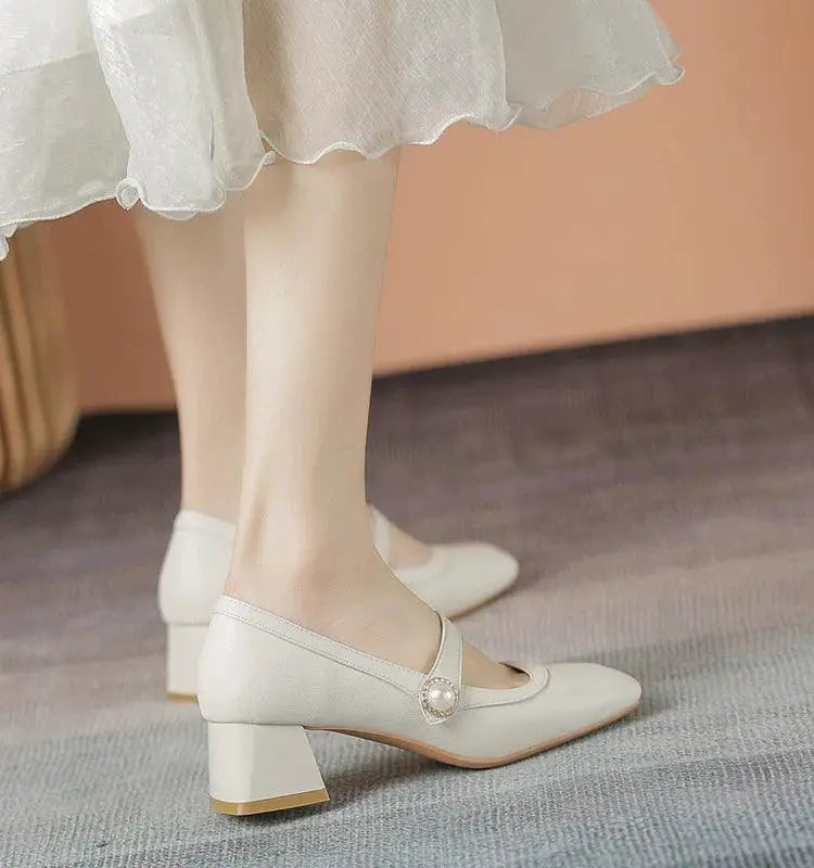 Mary Jane Retro Strap Shoes Han Chinese Style Elegance
