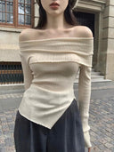 Cozy Off-the-Shoulder Knitwear: Plus Size Fashion Piece