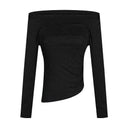 Off-Shoulder Crop Top for Women Fit