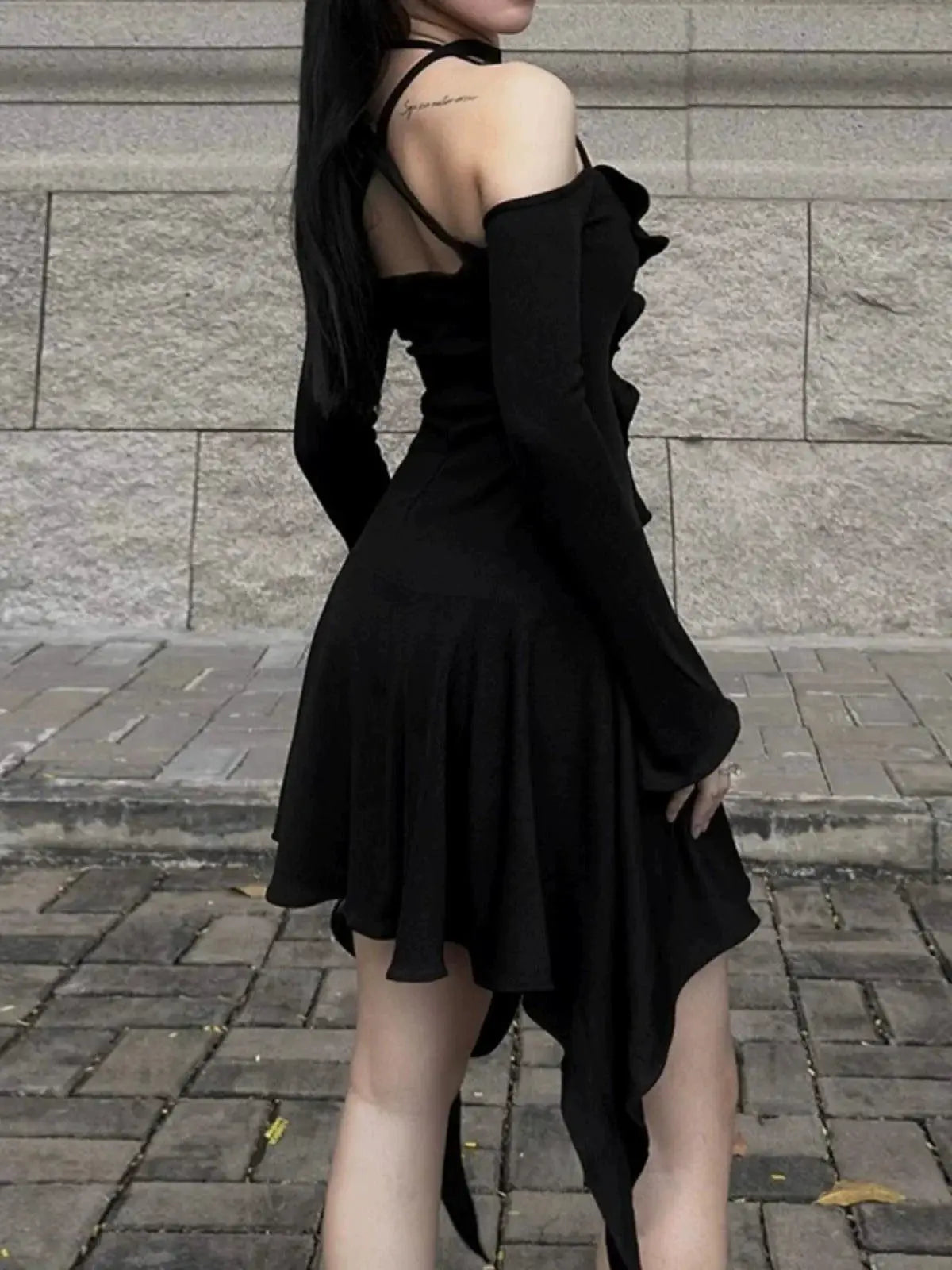 Gusty Pure Desire Sexy Asymmetrical Halterneck Dress Sale