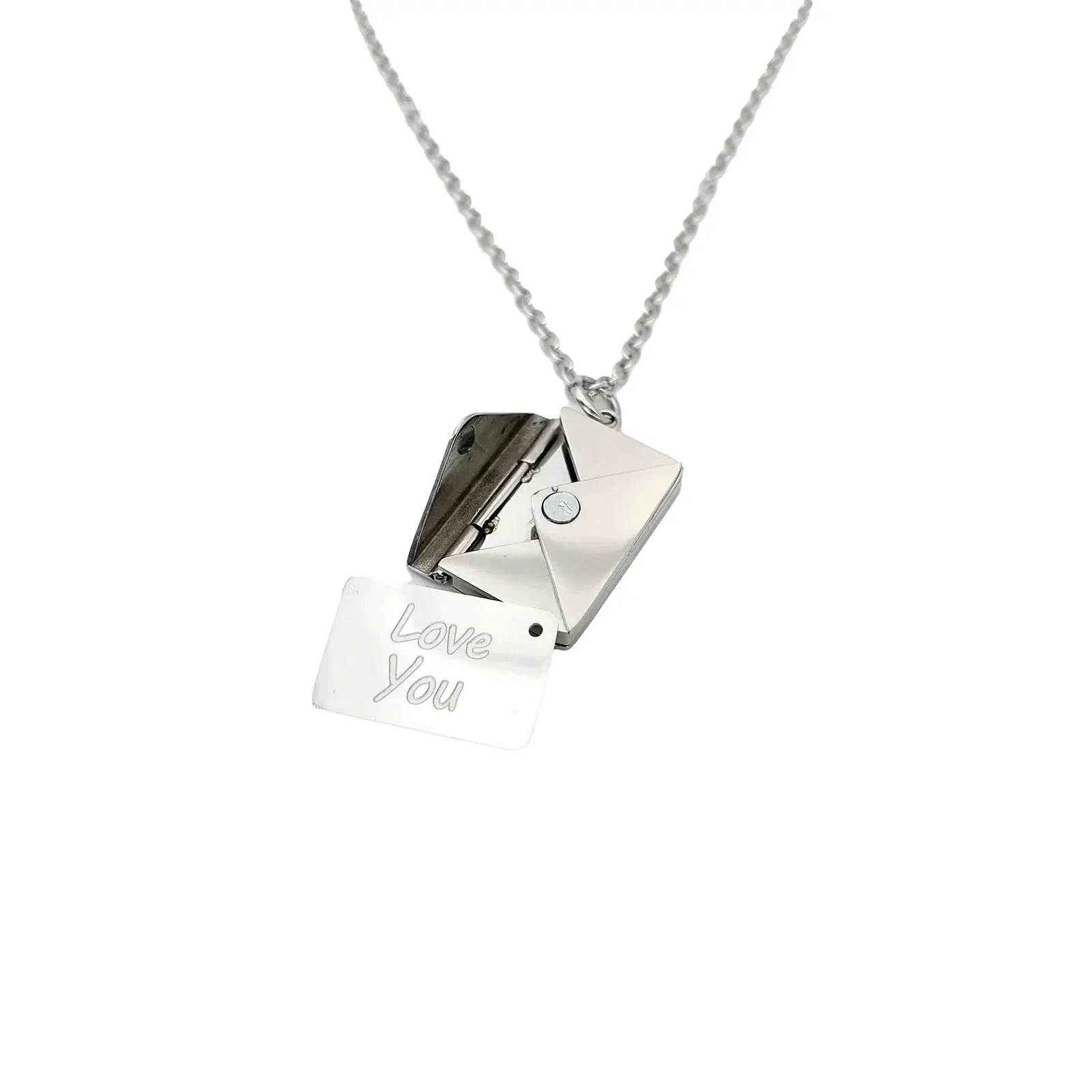 Open Envelope Couple Pendant Necklace Chinese Valentines Gift