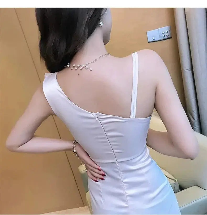 Exposed Chest Seductive Slip Dress V Neck Nightwear 2023