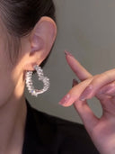 Elegant Heart Wheat Earrings for Women Unique Luxury Design